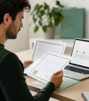 Founder reviewing formation documents with an accountant
